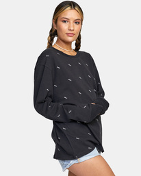 4 All Over Long Sleeve Tee  AVJZT00405 RVCA