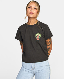 1 Mushtoo Slim Fit Tee Black AVJZT00410 RVCA