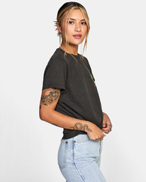 6 Mushtoo Slim Fit Tee Black AVJZT00410 RVCA