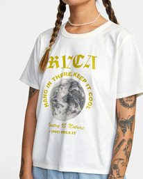 2 Keep It Cool Crop Tee White AVJZT00421 RVCA