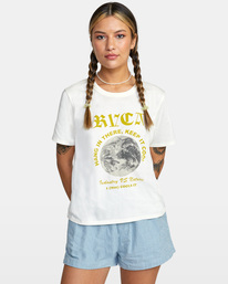 rvca, Keep It Cool Crop Tee, VINTAGE WHITE (vwt) KEEP IT COOL SS AVJZT00421