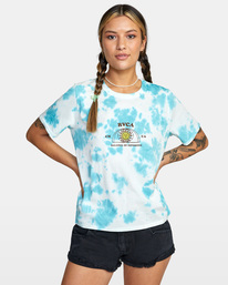 0 West Tie-Dye Crop Tee Blue AVJZT00424 RVCA