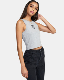5 Daisy Slim Fit Tank Top Grey AVJZT00425 RVCA