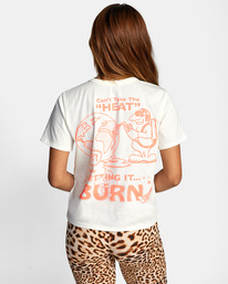 rvca, The Heat Crop Tee, VINTAGE WHITE (vwt) THE HEAT SS AVJZT00427