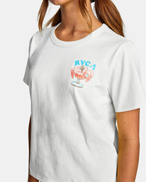 2 LP x KLW Crop Tee White AVJZT00428 RVCA