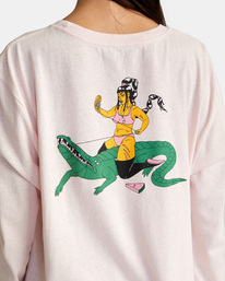 6 LP x KLW Long Sleeve Tee Pink AVJZT00436 RVCA