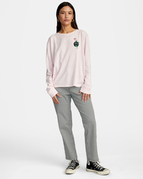 3 LP x KLW Long Sleeve Tee Pink AVJZT00436 RVCA