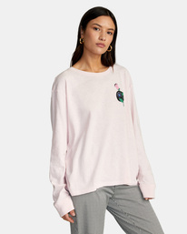 5 LP x KLW Long Sleeve Tee Pink AVJZT00436 RVCA