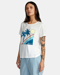4 South Shore Slim Fit Tee White AVJZT00440 RVCA