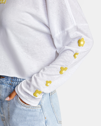 6 Retro Puff Long Sleeve Tee White AVJZT00462 RVCA