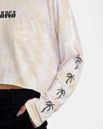 6 Palms Long Sleeve Tee Grey AVJZT00463 RVCA
