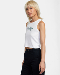 4 Retro Puff Graphic Tank Top White AVJZT00466 RVCA