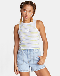 0 Easy Graphic Tank Top White AVJZT00469 RVCA
