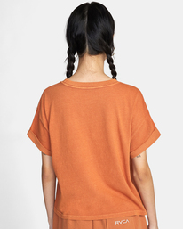 rvca, Ptc Roll It Embroidered Tee, AMBER (abe) PTC ROLL IT SS AVJZT00478