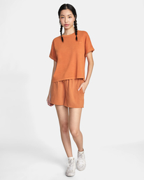 3 Ptc Roll It Embroidered Tee Yellow AVJZT00478 RVCA