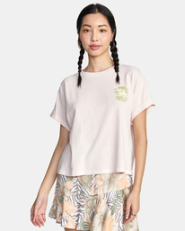 0 RVCA Records Graphic Tee Pink AVJZT00480 RVCA