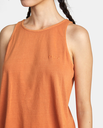 2 Ptc Traveler Embroidered Tank Top Yellow AVJZT00505 RVCA