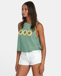 4 Sunflower Tank Top Green AVJZT00512 RVCA