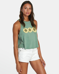 5 Sunflower Tank Top Green AVJZT00512 RVCA