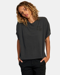 0 Oblow Rainbows Roll It Graphic Tee Black AVJZT00529 RVCA
