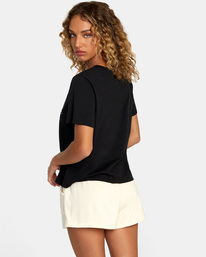 1 Big Cat Boxy Tee Black AVJZT00538 RVCA