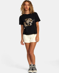 3 Big Cat Boxy Tee Black AVJZT00538 RVCA