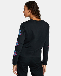 1 Happy Daisy Long Sleeve T-Shirt Black AVJZT00556 RVCA
