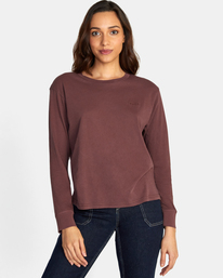 0 PTC Stolen Long Sleeve Tee Brown AVJZT00559 RVCA