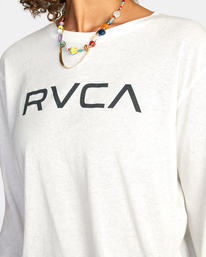 2 Big RVCA Stolen Long Sleeve Tee White AVJZT00560 RVCA