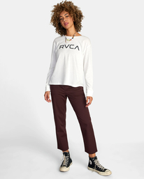 3 Big RVCA Stolen Long Sleeve Tee White AVJZT00560 RVCA