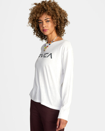 4 Big RVCA Stolen Long Sleeve Tee White AVJZT00560 RVCA
