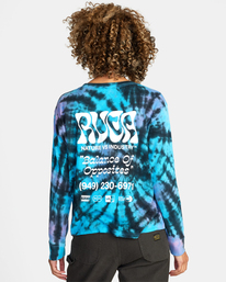 rvca, Local Biz Long Sleeve Tie-Dye T-Shirt, TIE DYE (tdy) LOCAL BIZ LS AVJZT00562