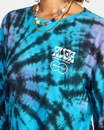 2 Local Biz Long Sleeve Tie-Dye T-Shirt White AVJZT00562 RVCA