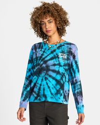 rvca, Local Biz Long Sleeve Tie-Dye T-Shirt, TIE DYE (tdy) LOCAL BIZ LS AVJZT00562