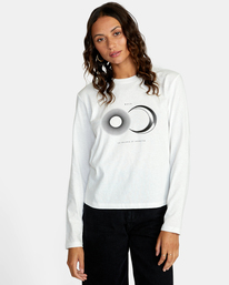 rvca, Celestial Twist Long Sleeve Tee, VINTAGE WHITE (vwt) CELESTIAL TWIST LS AVJZT00588