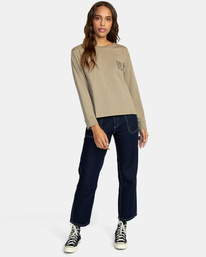 3 Doomsday Long Sleeve Tee Grey AVJZT00597 RVCA