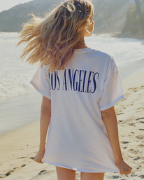 1 NY - LA Graphic Tee White AVJZT00603 RVCA