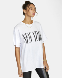 8 NY - LA Graphic Tee White AVJZT00603 RVCA