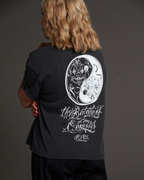 1 Mister Cartoon Yin Yang Graphic Tee Black AVJZT00606 RVCA