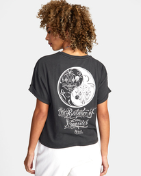 5 Mister Cartoon Yin Yang Graphic Tee Black AVJZT00606 RVCA