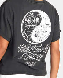 6 Mister Cartoon Yin Yang Graphic Tee Black AVJZT00606 RVCA