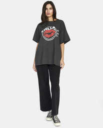 5 Kiss Kiss Graphic Tee Black AVJZT00608 RVCA