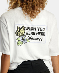 2 Hawaii Wish You Were Here Graphic Tee White AVJZT00610 RVCA