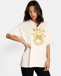 5 VA Shield Boyfriend Tee Pink AVJZT00627 RVCA