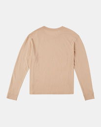 7 Big RVCA Daisy Long Sleeve T-Shirt Beige AVJZT00651 RVCA