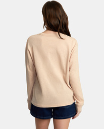 rvca, Big RVCA Daisy Long Sleeve T-Shirt, NUDE (nud) BIG RVCA DAISY YW STOLEN LS AVJZT00651