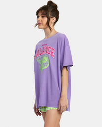4 All Net Baggie T-Shirt Purple AVJZT00656 RVCA