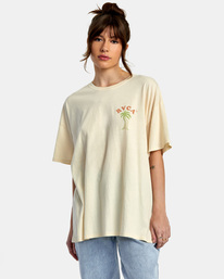rvca, VA Palm Baggie T-Shirt, CREAM (cre) VA PALM BAGGIE TEE AVJZT00659