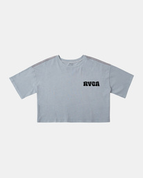 8 Hookah Snail Boyfriend Crop T-Shirt Blue AVJZT00662 RVCA