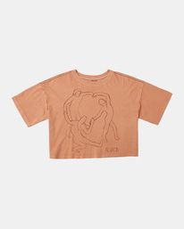 6 Together Boyfriend Crop T-Shirt Orange AVJZT00664 RVCA